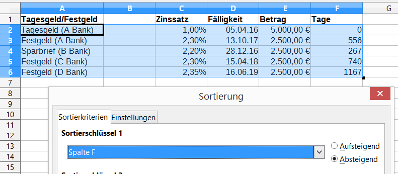 Finanzen mit Excel Teil 3